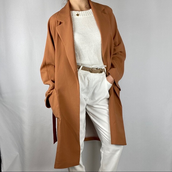 ASN tan trench coat small - Picture 5 of 10